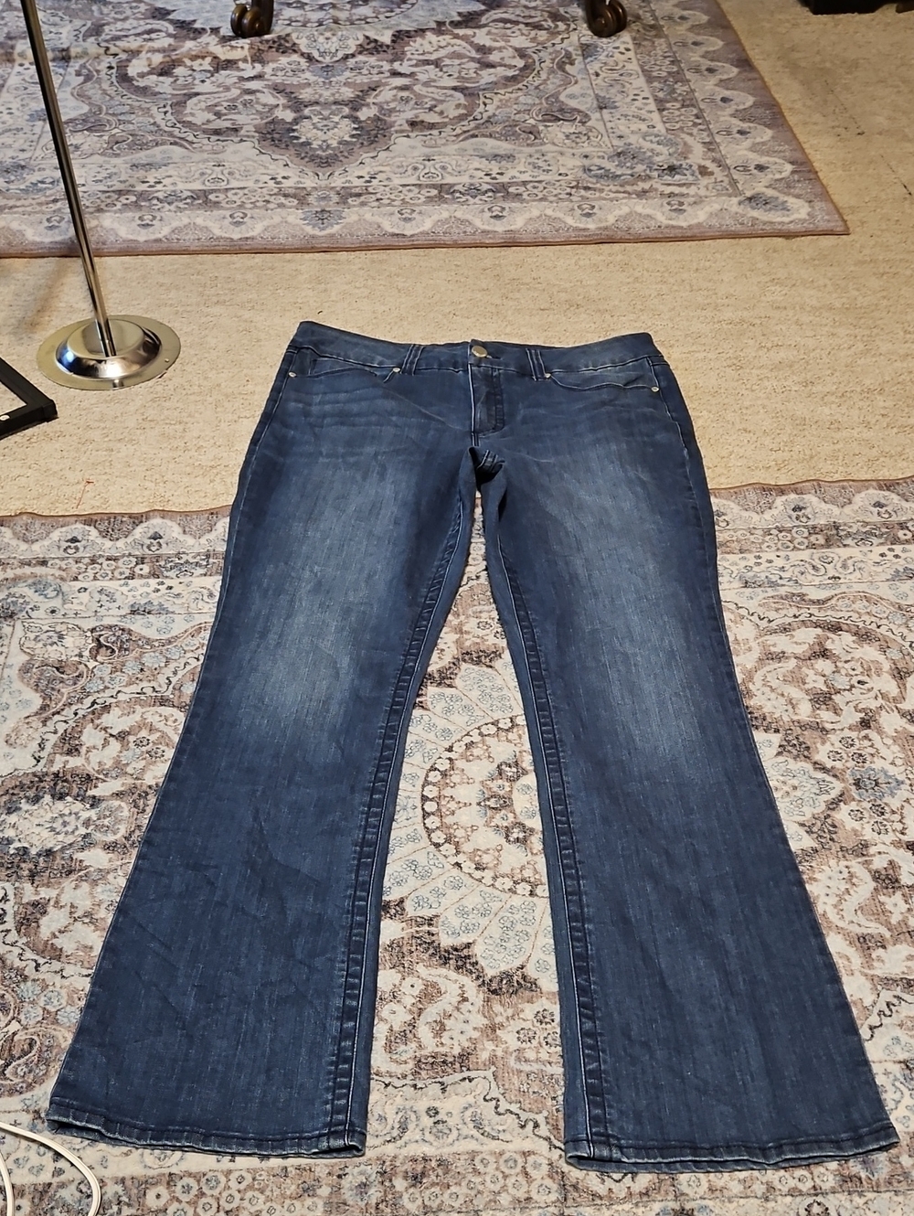 Seven7 Women's Dark Blue Flare Jeans